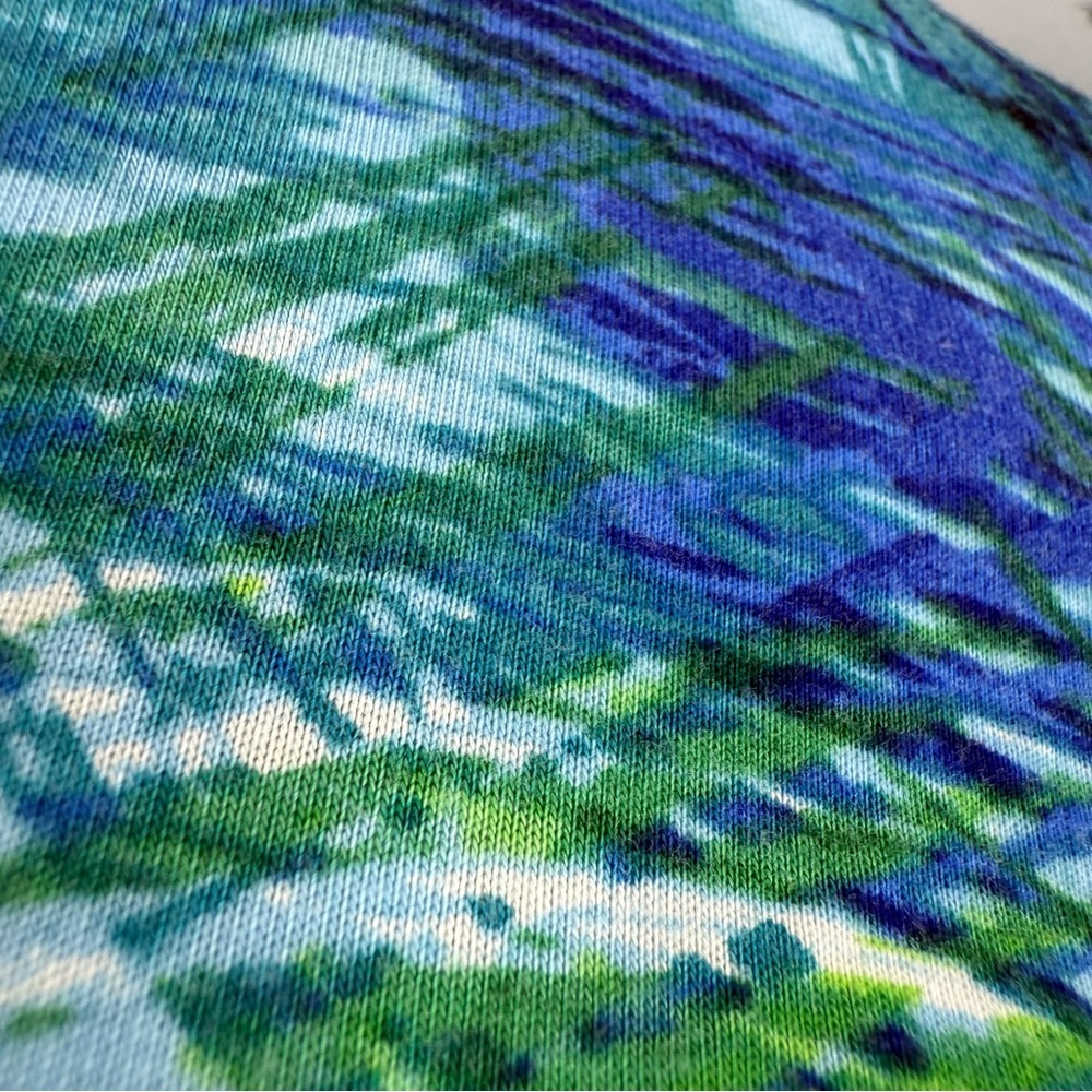 Denver Hayes dress, tropical beach, flowy Blue and Green Patterned Dress - Picture 9 of 12